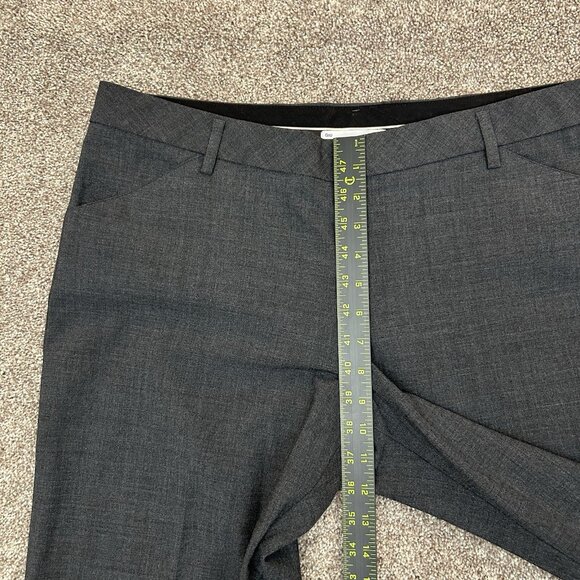 Gap Women's Perfect Trouser Pants Size 14 L Gray Stretch Mid Rise 35" Inseam EUC - Picture 10 of 15